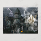 Carte Postale Halloween Haunween Maison Sortez Tandis Que Vous P (Devant)