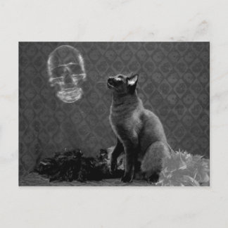 Carte Postale Halloween heureux et le fantôme