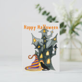 Carte postale Halloween House & Casquette (Debout devant)
