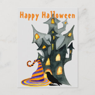 Carte postale Halloween House & Casquette