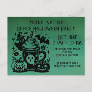 Carte postale Halloween, invitation, fête d'Hallow