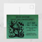 Carte postale Halloween, invitation, fête d'Hallow (Devant / Derrière)