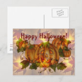 Carte Postale HALLOWEEN JACK & CITROUILLE PATCH par SHARON SHARP (Devant / Derrière)