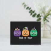 Carte Postale Halloween Jack-o'-lantern Candy Pail (Debout devant)