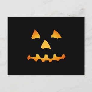 Carte Postale Halloween : Jack-o-Lantern Face :