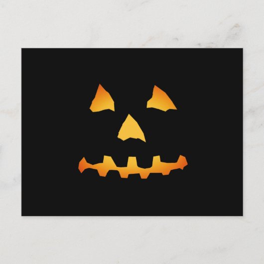 Carte Postale Halloween : Jack-o-Lantern Face : (Devant)