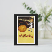 Carte Postale Halloween Jack o'Lantern Citrouille Patch (Debout devant)