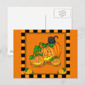 Carte Postale Halloween Jack O'Lanterns (Devant / Derrière)