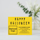 Carte postale Halloween Jaune (Debout devant)