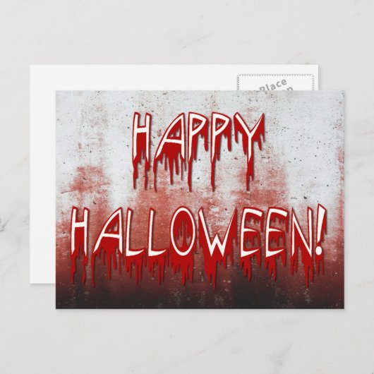 Carte postale Halloween joyeuse (Devant / Derrière)