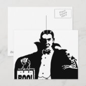 Carte Postale Halloween joyeuse de Dracula (Devant / Derrière)