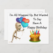 Carte Postale Halloween Joyeux anniversaire (Devant / Derrière)