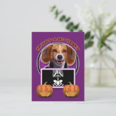 Carte Postale Halloween - Juste un Lil Éffrayant - Beagle (Debout devant)