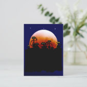 Carte postale Halloween Kitties et Halloween Moon (Debout devant)
