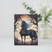 Carte Postale Halloween licorne (Debout devant)