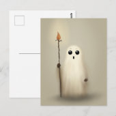 Carte Postale Halloween Little Ghost (Devant / Derrière)