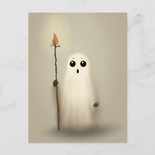 Carte Postale Halloween Little Ghost (Devant)