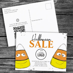 Carte Postale Halloween Logo d'entreprise Promotionnels QR Code