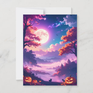 Carte Postale Halloween magique moderne