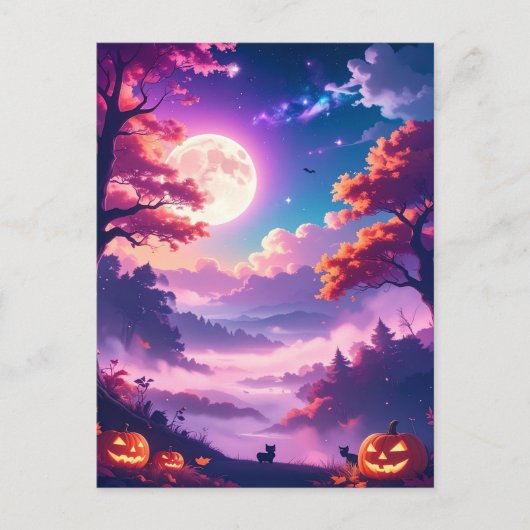Carte Postale Halloween magique moderne (Devant)