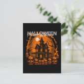 Carte Postale HALLOWEEN MAISON HANTÉE EPouvantable CRÂNES (Debout devant)