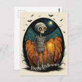 Carte Postale Halloween maman squelette (Devant / Derrière)