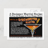 Carte postale Halloween Martini Screwdriver Recett (Devant / Derrière)
