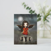 Carte postale Halloween mignonne petit vampire (Debout devant)