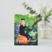 Carte postale Halloween moderne entièrement dorée (Debout devant)