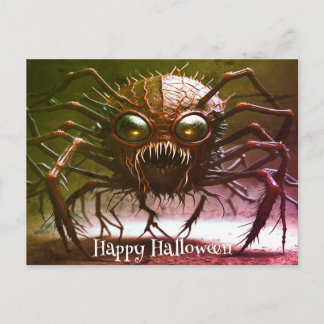 Carte postale Halloween Monstre Rouge