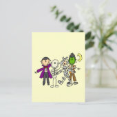 Carte Postale Halloween monstres t-shirts et cadeaux (Debout devant)