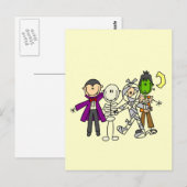 Carte Postale Halloween monstres t-shirts et cadeaux (Devant / Derrière)