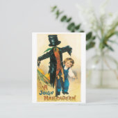 Carte Postale Halloween, moquette & enfant (Debout devant)