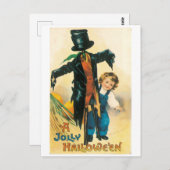 Carte Postale Halloween, moquette & enfant (Devant / Derrière)