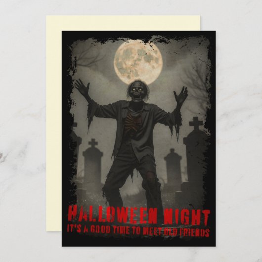 Carte postale Halloween Night Reunion (Devant / Derrière)
