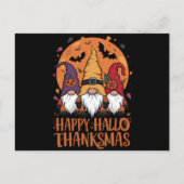 Carte Postale Halloween Noël Joyeux HalloMerciMas Gnomes (Devant)