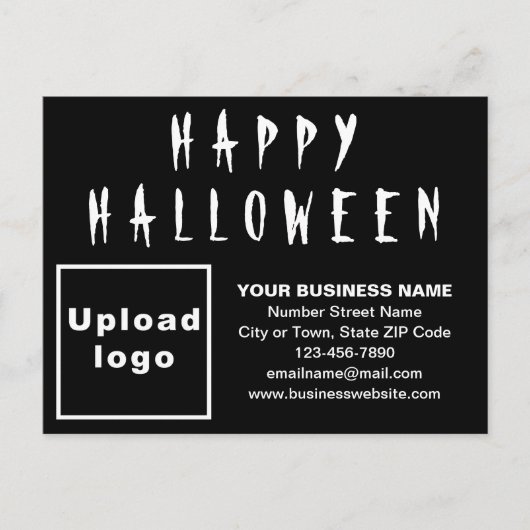 Carte postale Halloween noir (Devant)