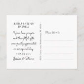 Carte Postale Halloween noir et gris skeletons Merci (Dos)