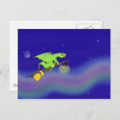 Carte Postale Halloween nuit de plaisir. (Devant / Derrière)