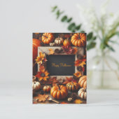 Carte Postale Halloween Orange Frame (Debout devant)