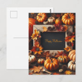 Carte Postale Halloween Orange Frame (Devant / Derrière)