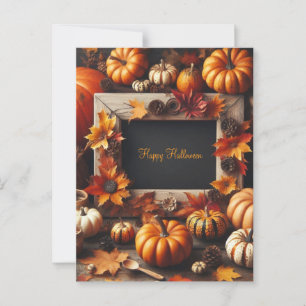 Carte Postale Halloween Orange Frame