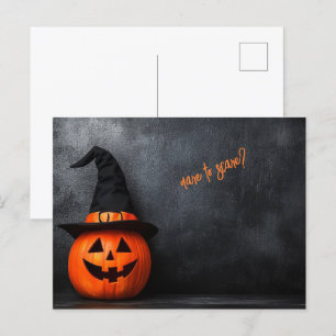 Carte Postale Halloween Oser faire peur au Citrouille
