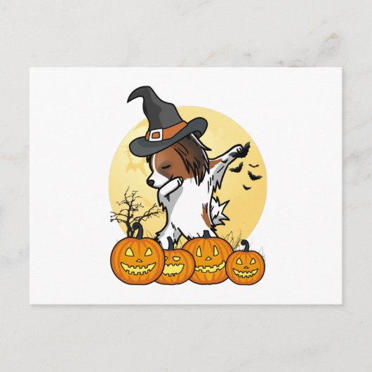 Carte Postale Halloween Papillon Dabbing (Devant)