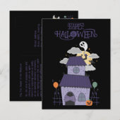 Carte Postale Halloween Pastel Goth Haunted House (Devant / Derrière)