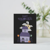 Carte Postale Halloween Pastel Goth Haunted House (Debout devant)