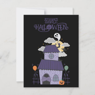 Carte Postale Halloween Pastel Goth Haunted House