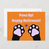 Carte Postale Halloween Pat Noir Cute (Devant / Derrière)