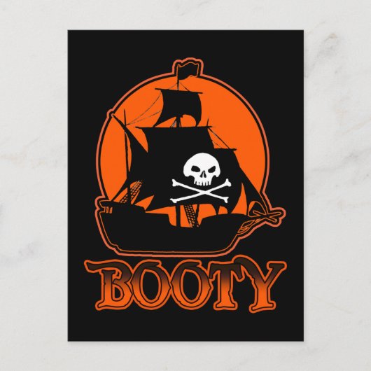 Carte Postale Halloween Pirate Boty (Devant)