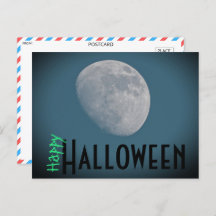 Carte postale Halloween Pleine lune éffrayante